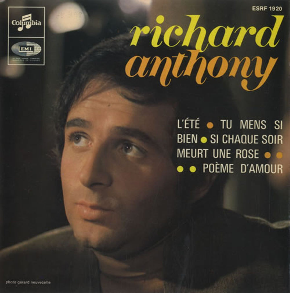 Richard Anthony L'été EP French 7" vinyl single (7 inch record / 45) ESRF1920