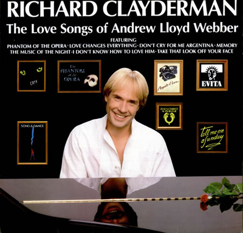 Richard Clayderman The Love Songs Of Andrew Lloyd Webber UK vinyl LP album (LP record) 828175-1