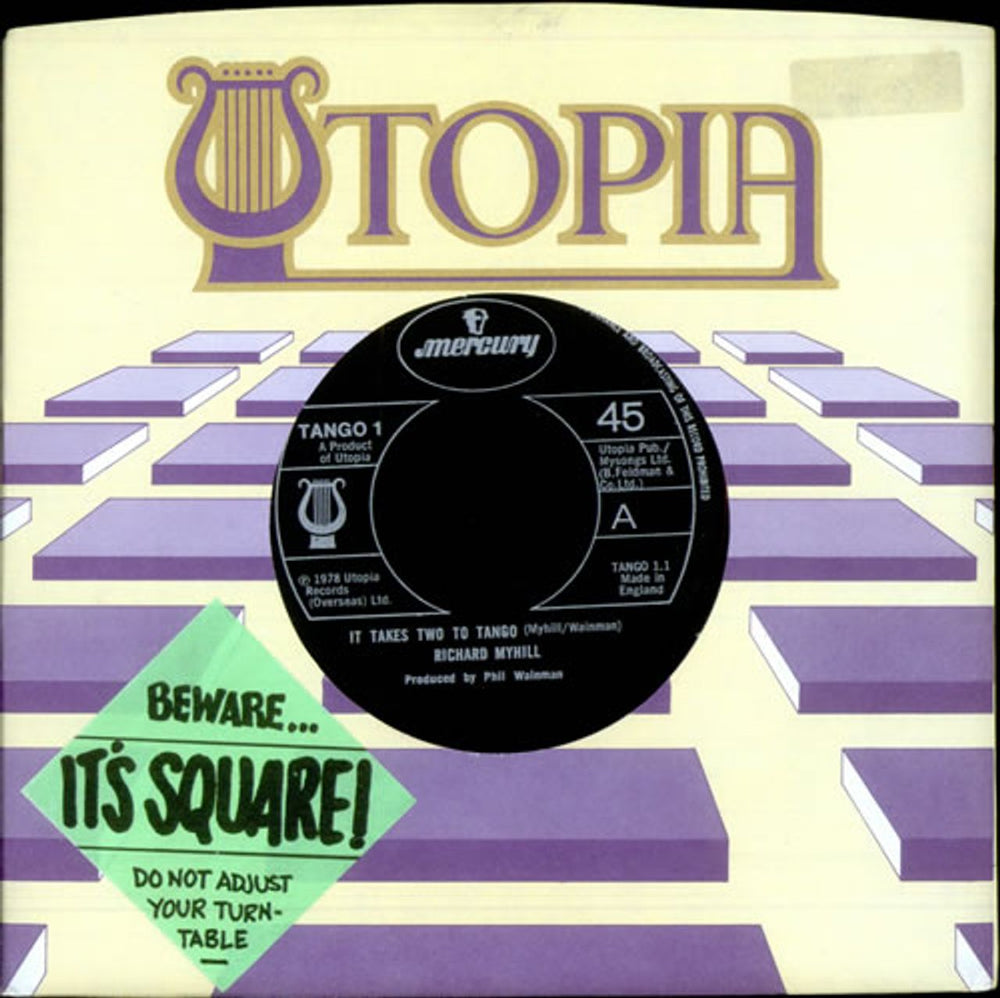 Richard Myhill It Takes Two To Tango - Square UK 7" vinyl single (7 inch record / 45) TANGO1