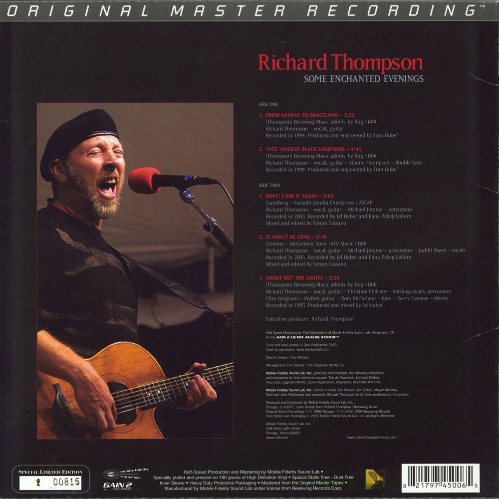 Richard Thompson Some Enchanted Evenings US 12" vinyl single (12 inch record / Maxi-single) 821797450065