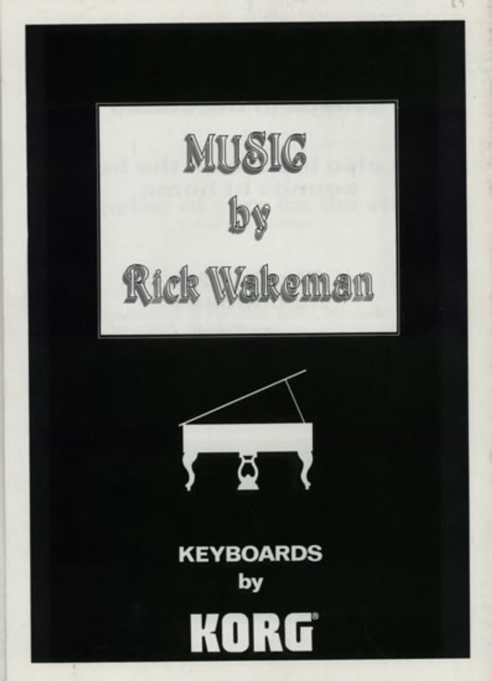 Rick Wakeman An Intimate Evening With Rick Wakeman UK tour programme RKWTRAN415248