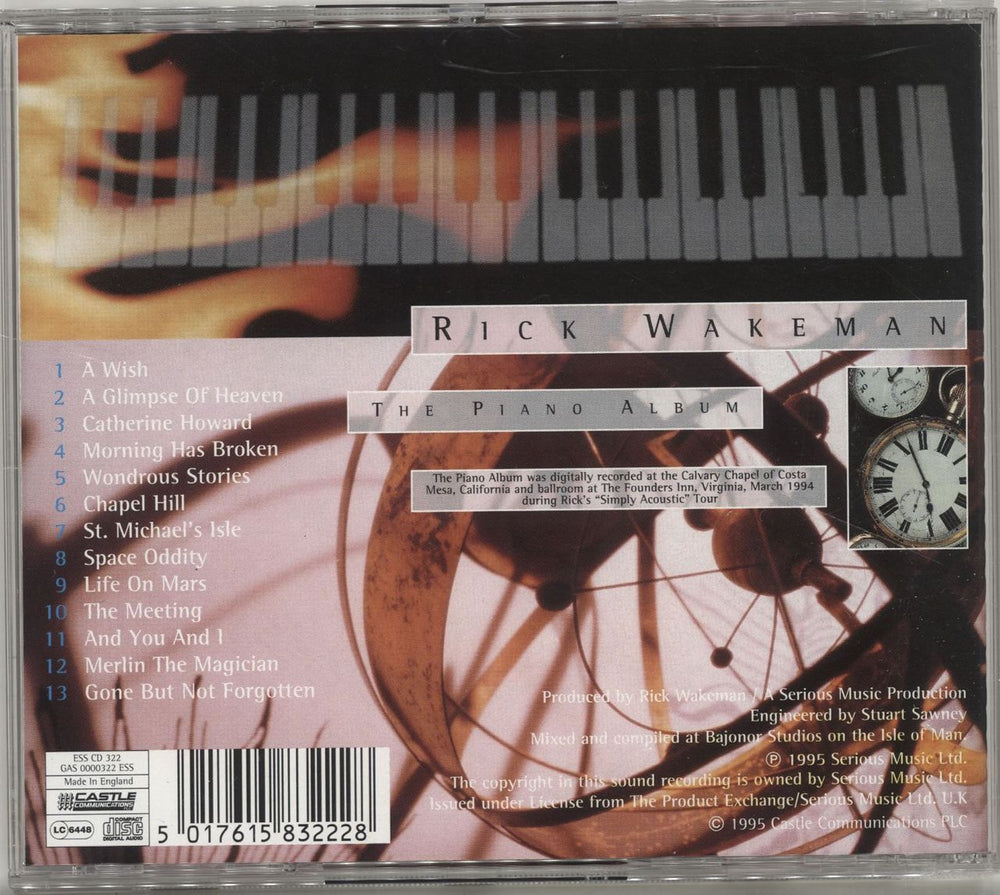 Rick Wakeman The Piano Album - Autographed UK CD album (CDLP) 5017615832228