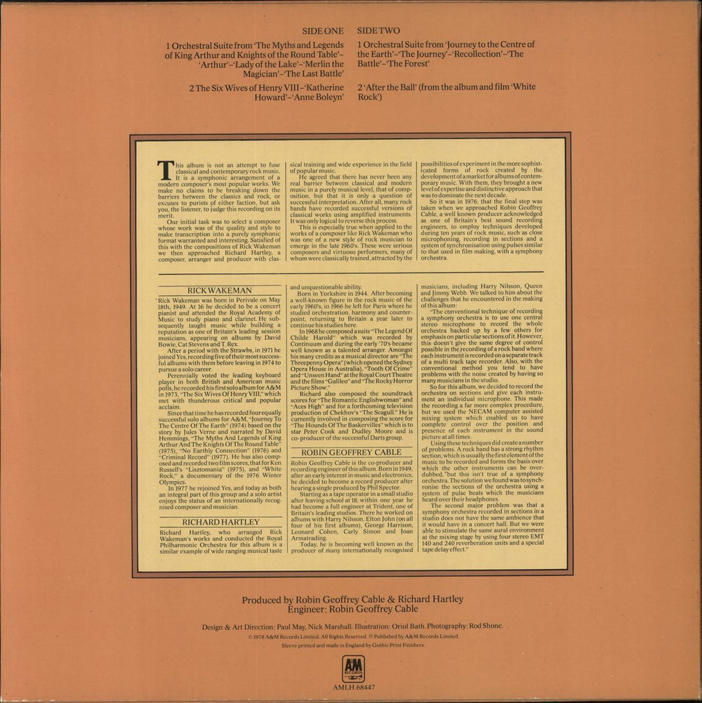 Rick Wakeman The Royal Philharmonic Orchestra Performs The Best Known Works Of Rick Wakeman UK vinyl LP album (LP record)