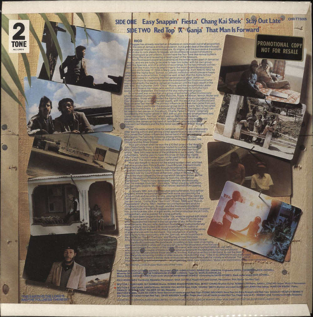 Rico That Man Is Forward - EX UK vinyl LP album (LP record)