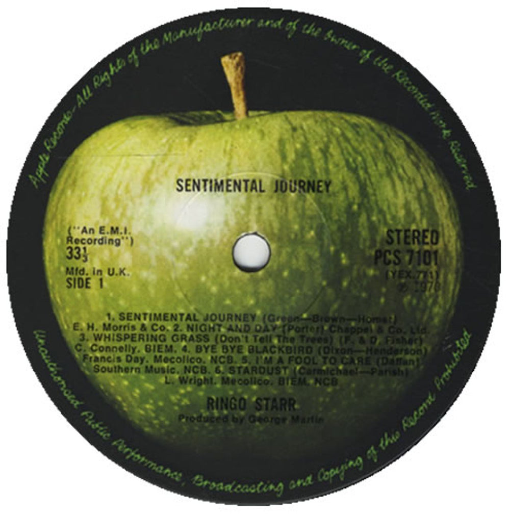 Ringo Starr Sentimental Journey UK vinyl LP album (LP record) RINLPSE361935