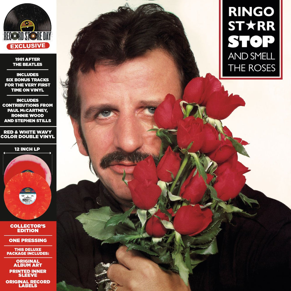 Ringo Starr Stop And Smell The Roses - Red & White Swirl Vinyl - RSD 2023 - Sealed UK 2-LP vinyl record set (Double LP Album) CFU01234