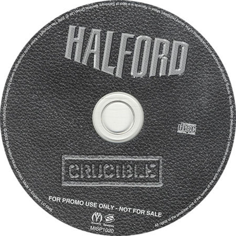 Rob Halford Crucible UK Promo CD album (CDLP) MISP1020