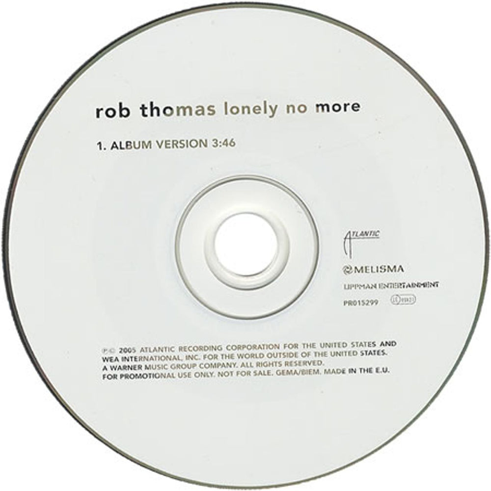 Rob Thomas Lonely No More UK Promo CD single (CD5 / 5") ROTC5LO410448