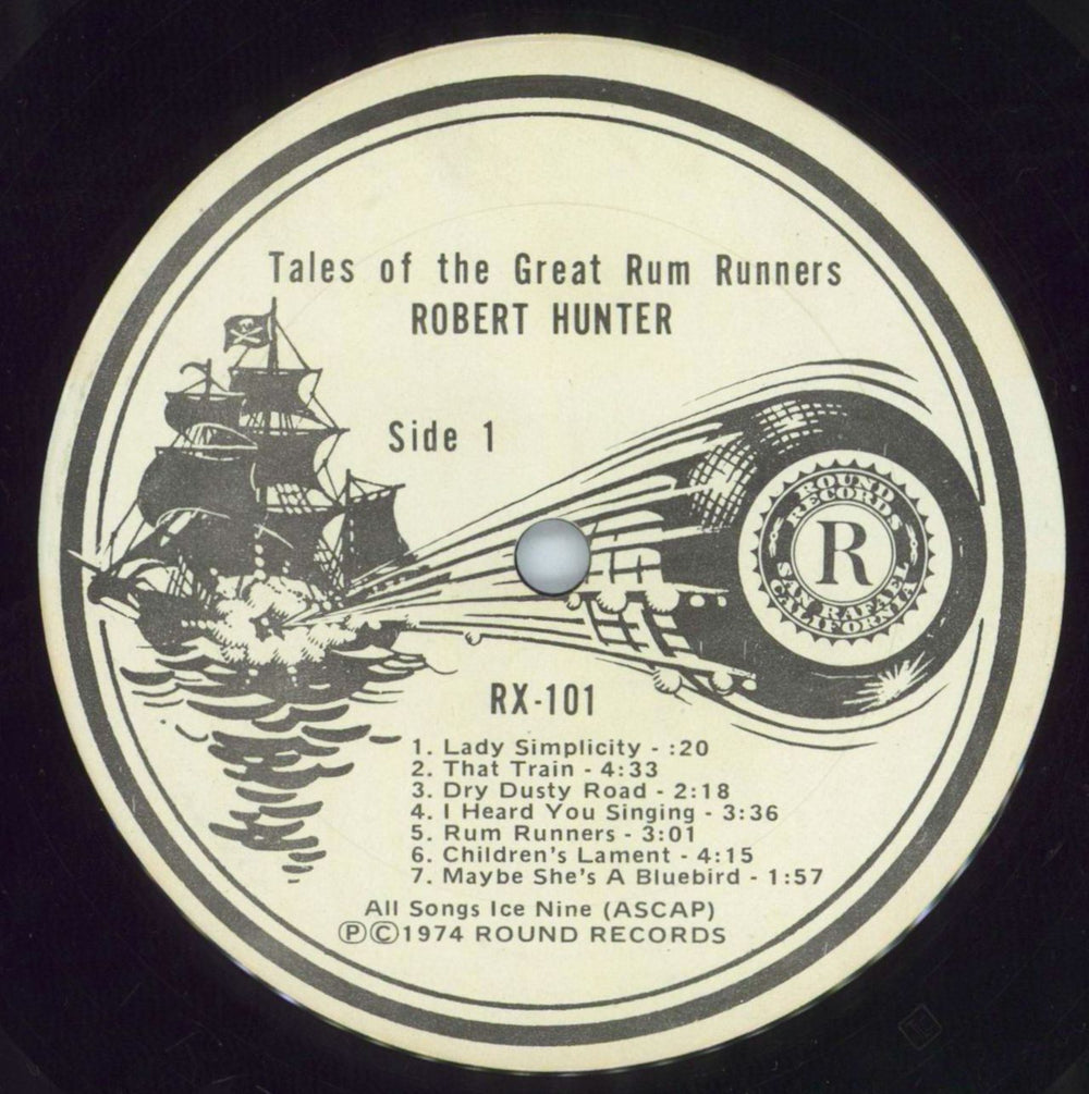 Robert Hunter Tales Of The Great Rum Runners US vinyl LP album (LP record) RHULPTA354585