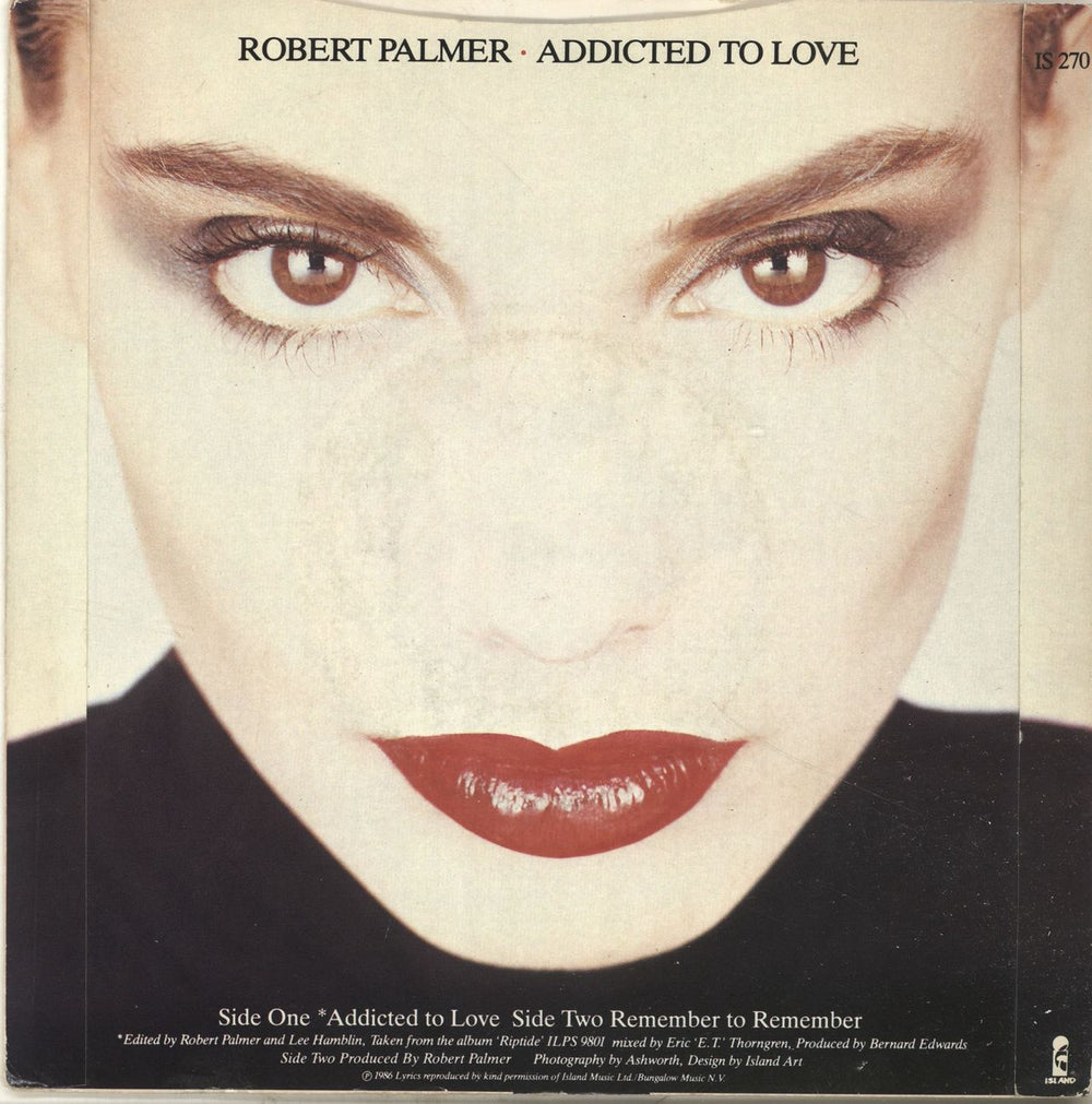 Robert Palmer Addicted To Love UK 7" vinyl single (7 inch record / 45) PLM07AD295116