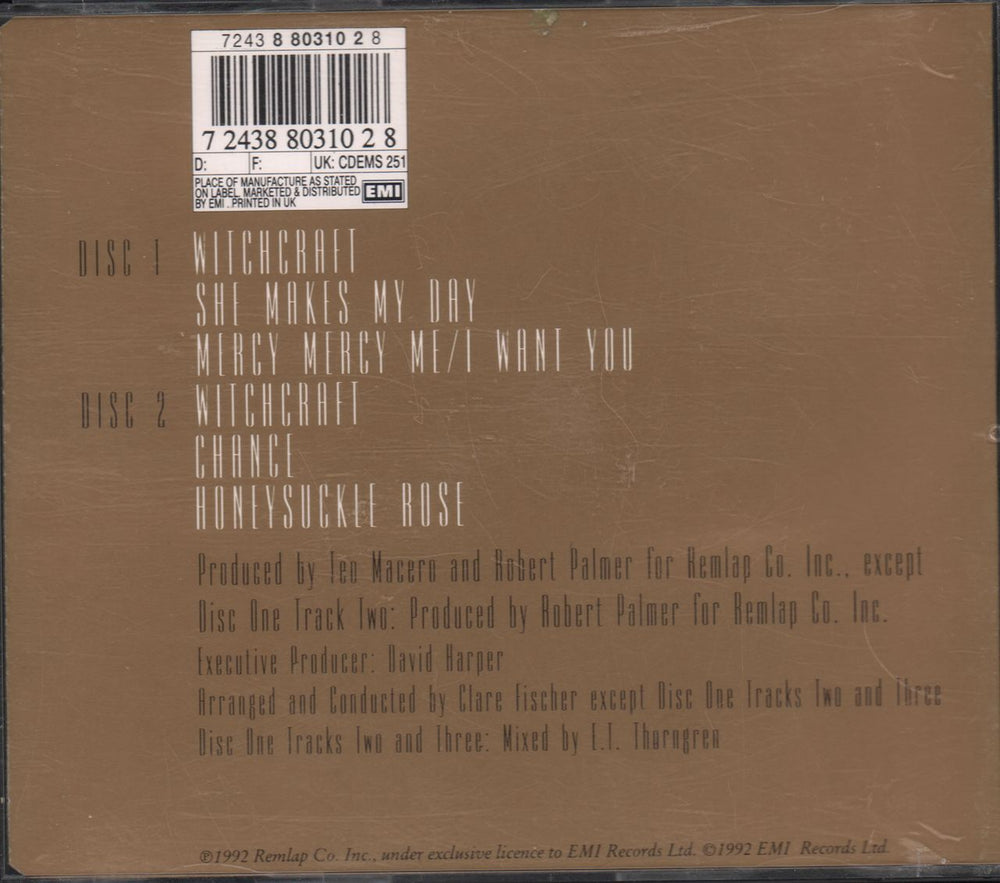 Robert Palmer Witchcraft UK CD single (CD5 / 5") PLMC5WI76604