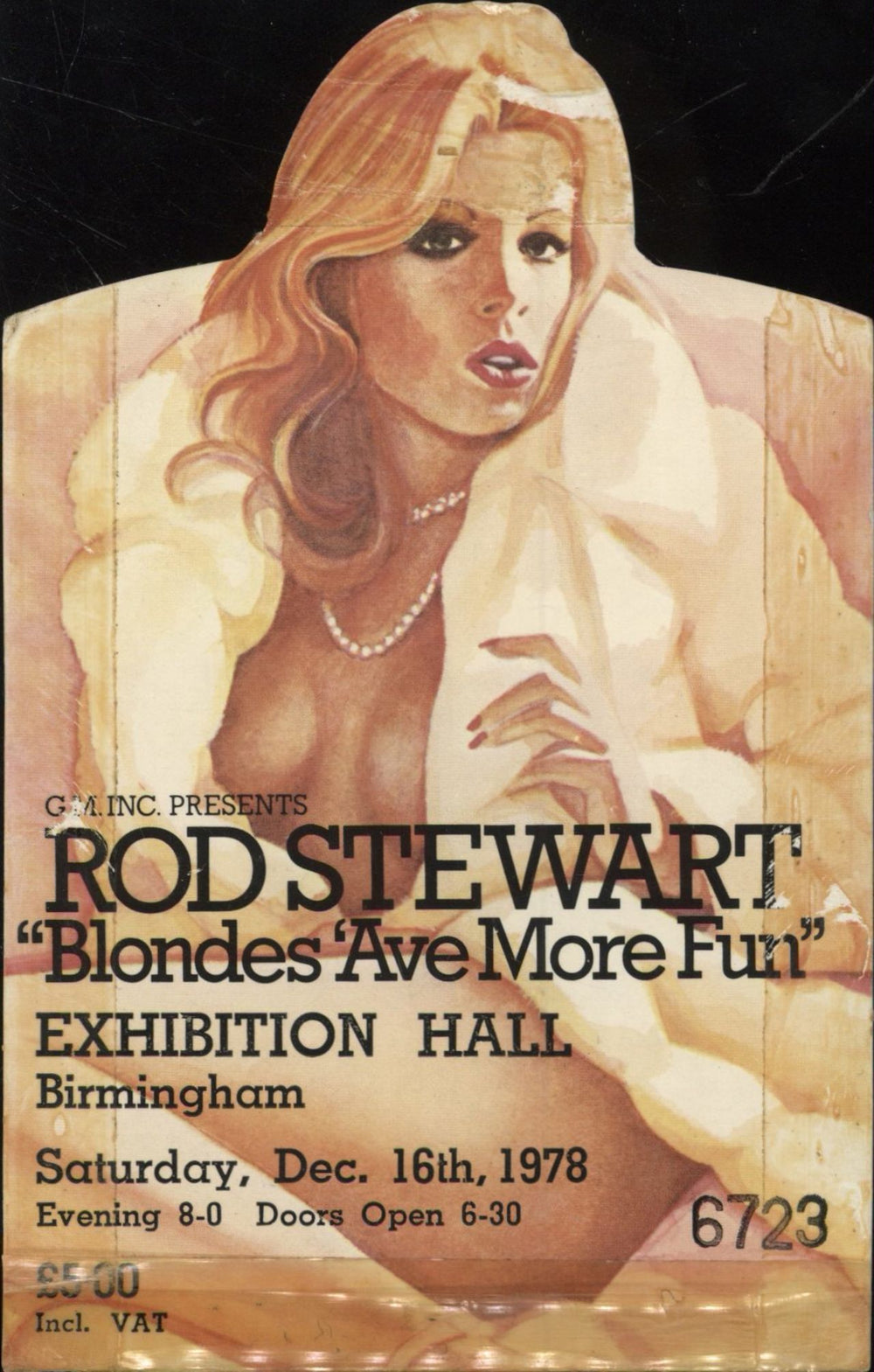 Rod Stewart Blondes Have More Fun World Tour 1978/9 + ticket stub 