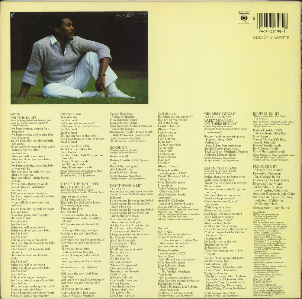 Rodney Franklin Learning To Love US vinyl LP album (LP record)