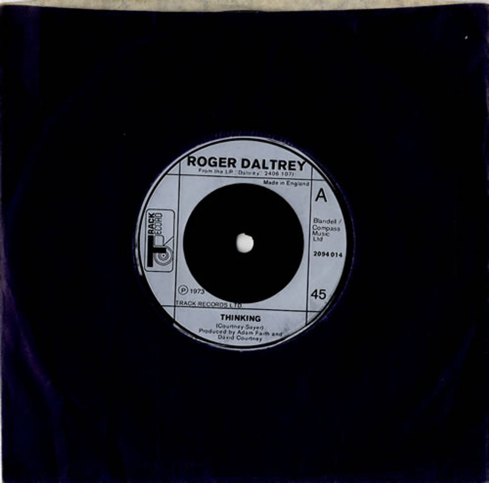 Roger Daltrey Thinking UK 7" vinyl single (7 inch record / 45) 2094014