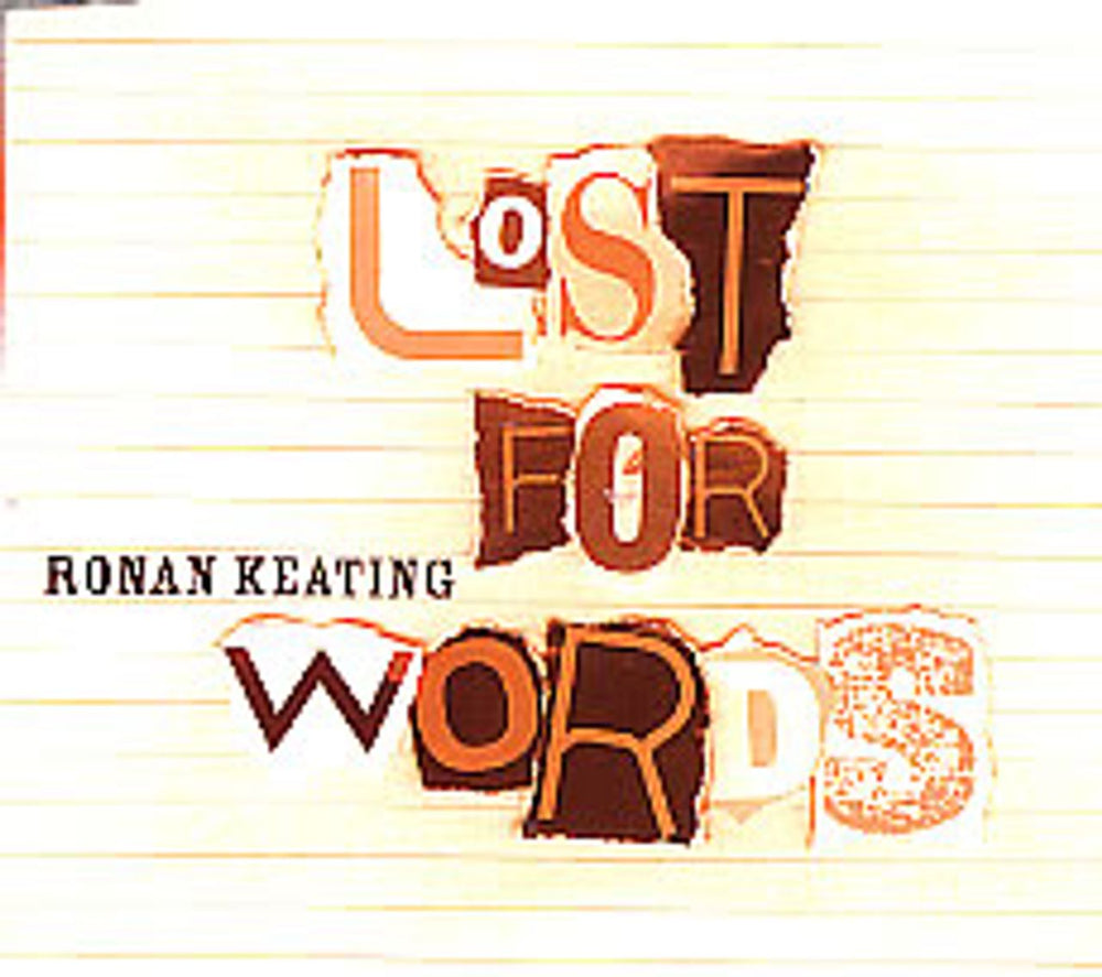 Ronan Keating Lost For Words UK Promo CD single (CD5 / 5") RONAN21