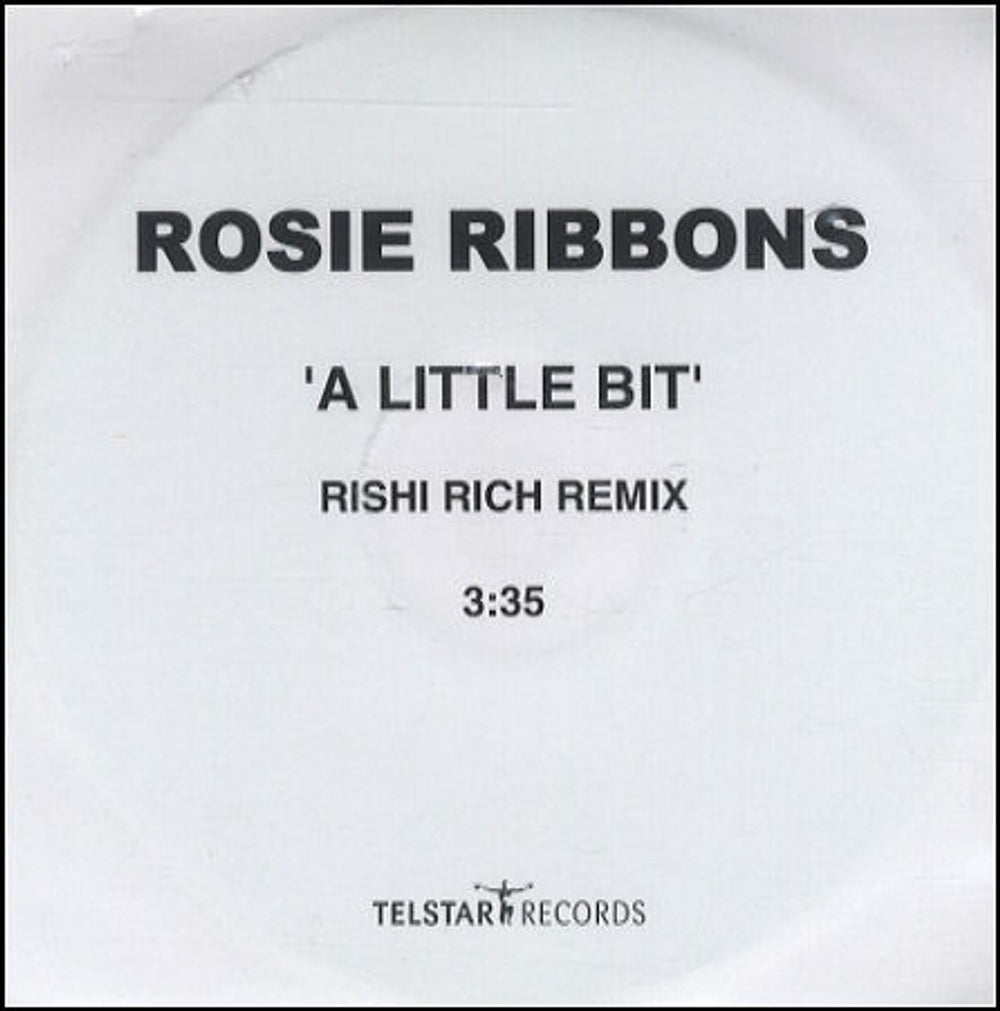 Rosie Ribbons A Little Bit - Rishi Rich Remix UK Promo CD-R acetate CD-R ACETATE