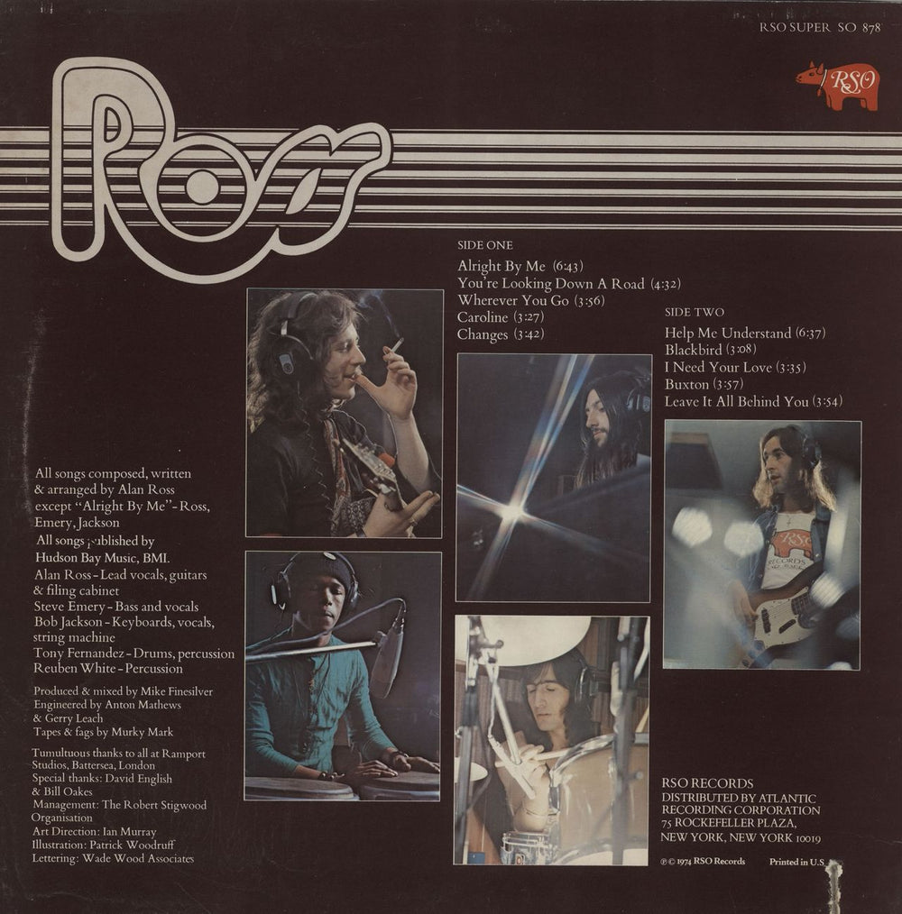 Ross Ross US vinyl LP album (LP record)