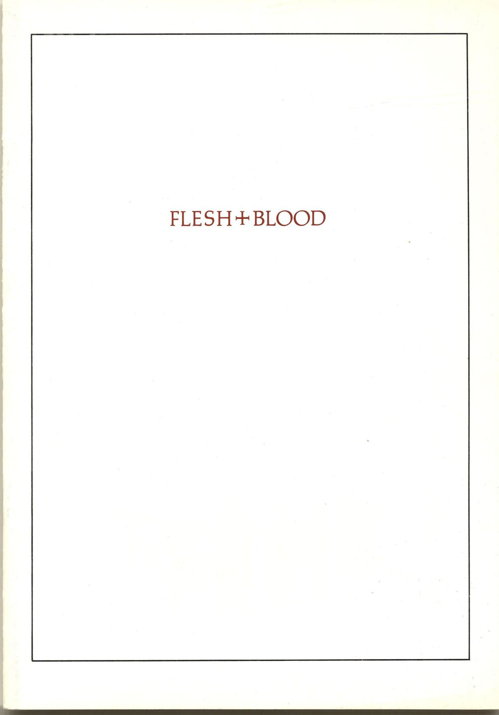 Roxy Music Flesh & Blood UK tour programme TOUR PROGRAMME