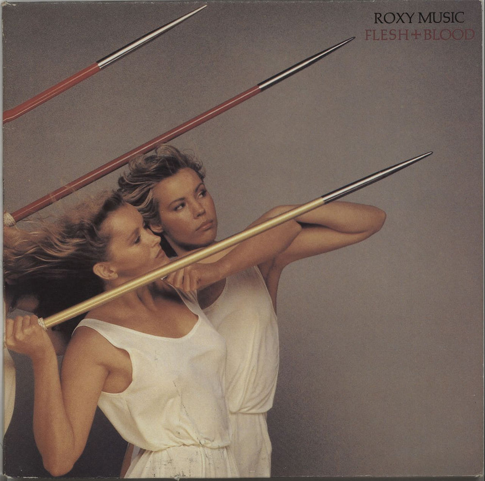 Roxy Music Flesh + Blood UK vinyl LP album (LP record) EGLP46