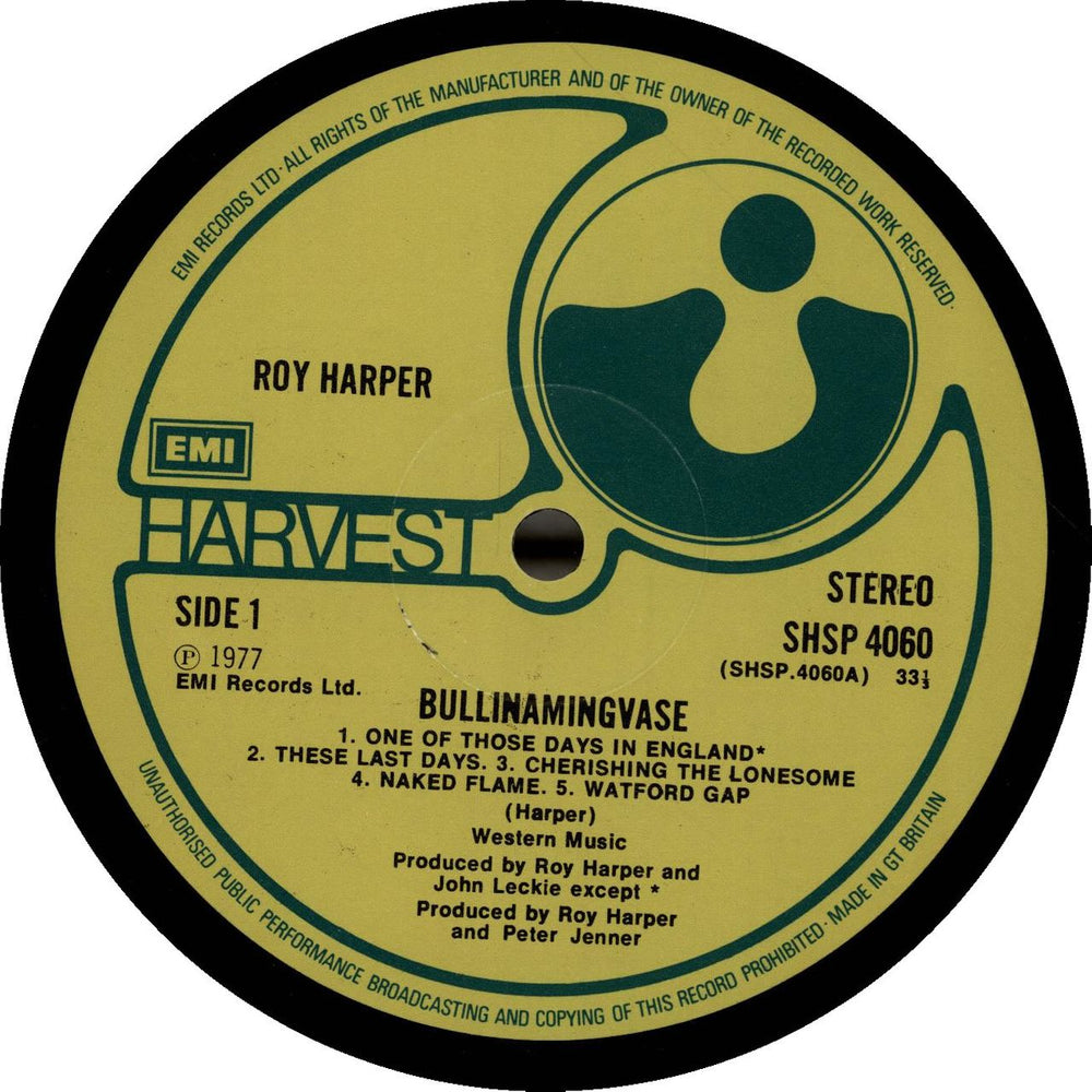 Roy Harper Bullinamingvase - 1st - EX UK vinyl LP album (LP record) ROYLPBU436000