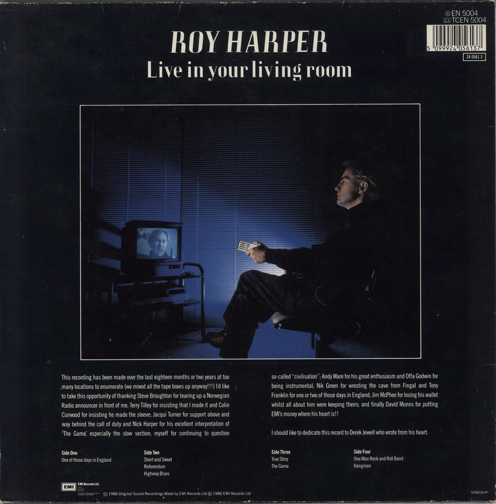 Roy Harper In Between Every Line - VG UK 2-LP vinyl record set (Double LP Album) 5099924056137