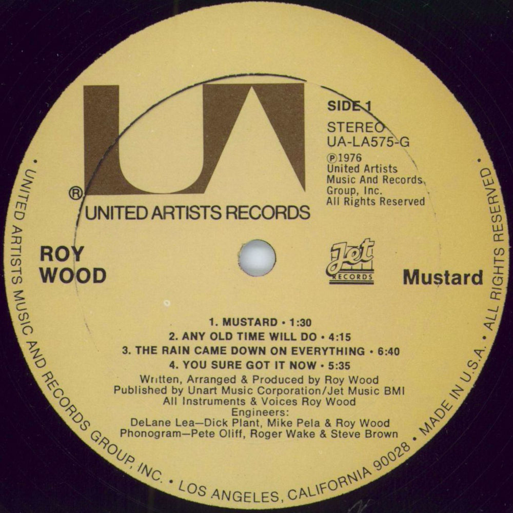 Roy Wood Mustard US vinyl LP album (LP record) RWOLPMU789090