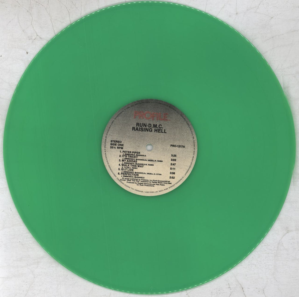 Run DMC Raising Hell - Vinyl Me Please - Neon Green Vinyl US Vinyl