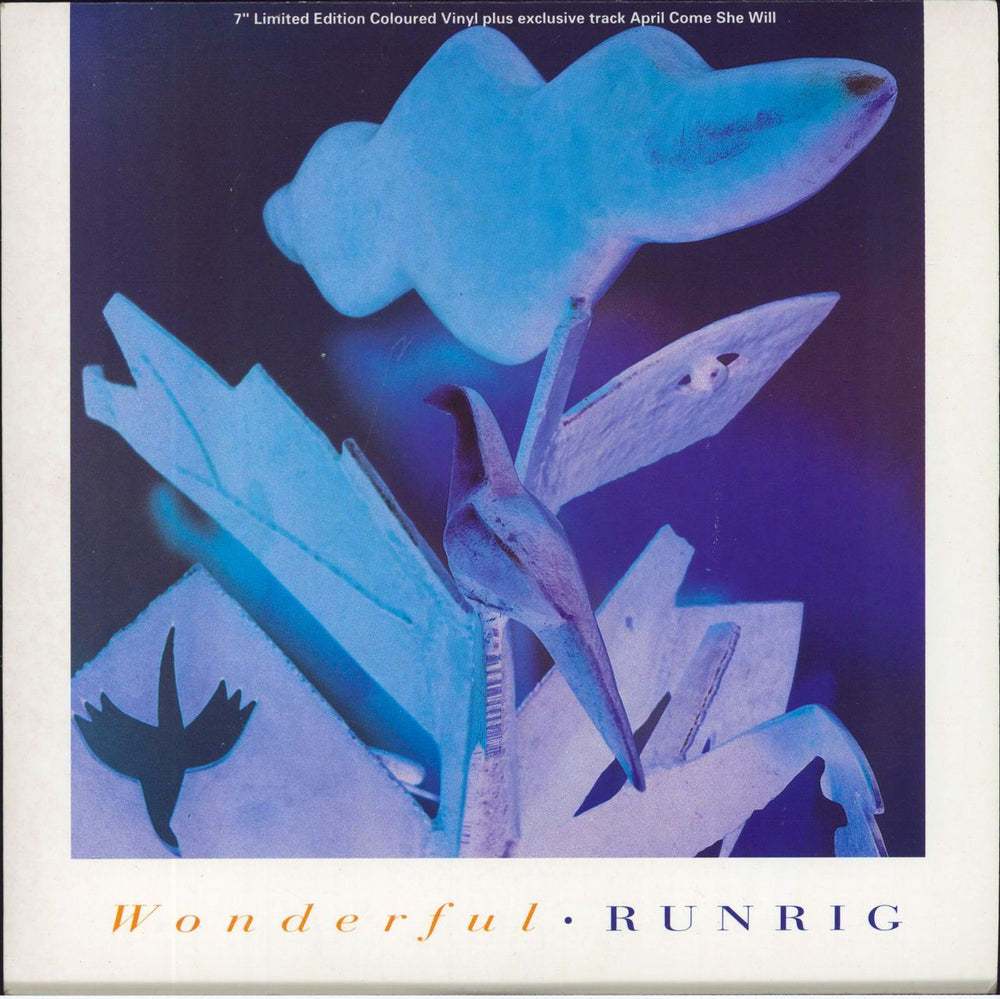 Runrig Wonderful - Blue Vinyl UK 7" vinyl single (7 inch record / 45) CHSS3952