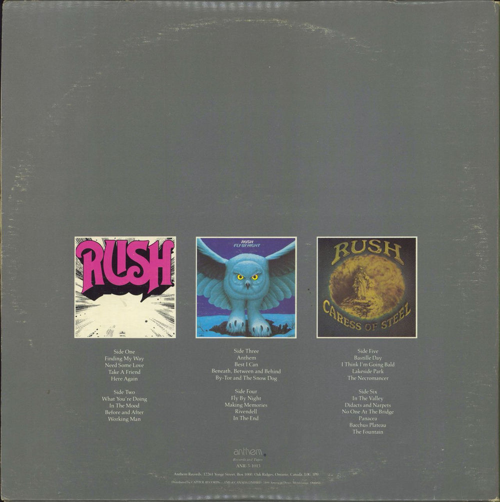 Rush Archives - EX Canadian 3-LP vinyl record set (Triple LP Album)