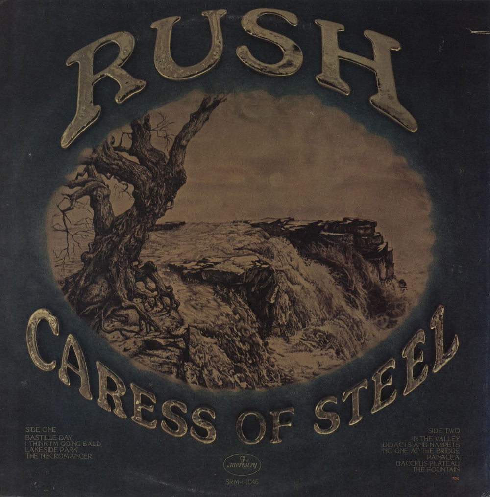 Rush Caress Of Steel - Deletion Cut US vinyl LP album (LP record)