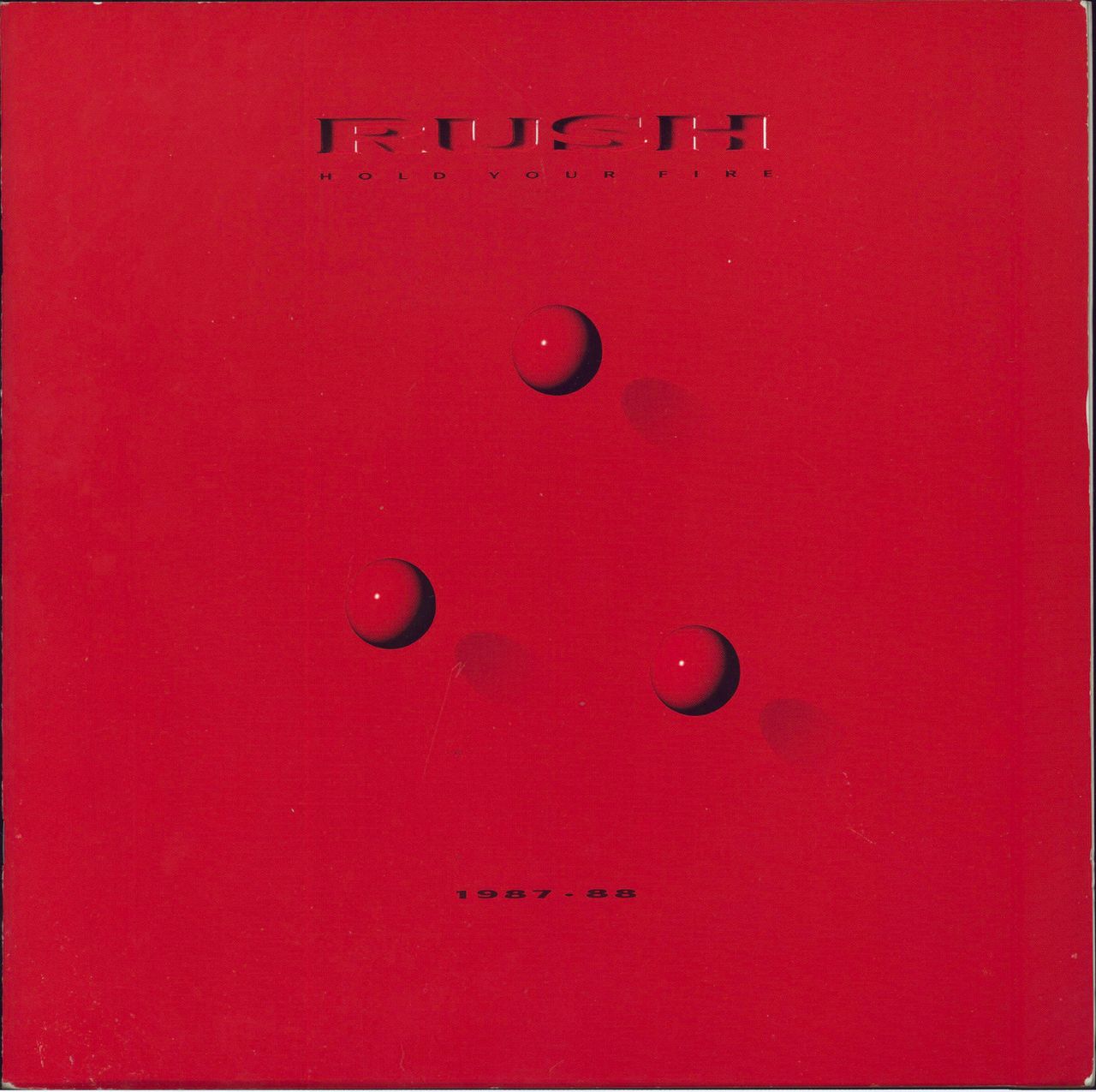 Rush Hold Your Fire + ticket stub UK tour programme TOUR PROGRAMME