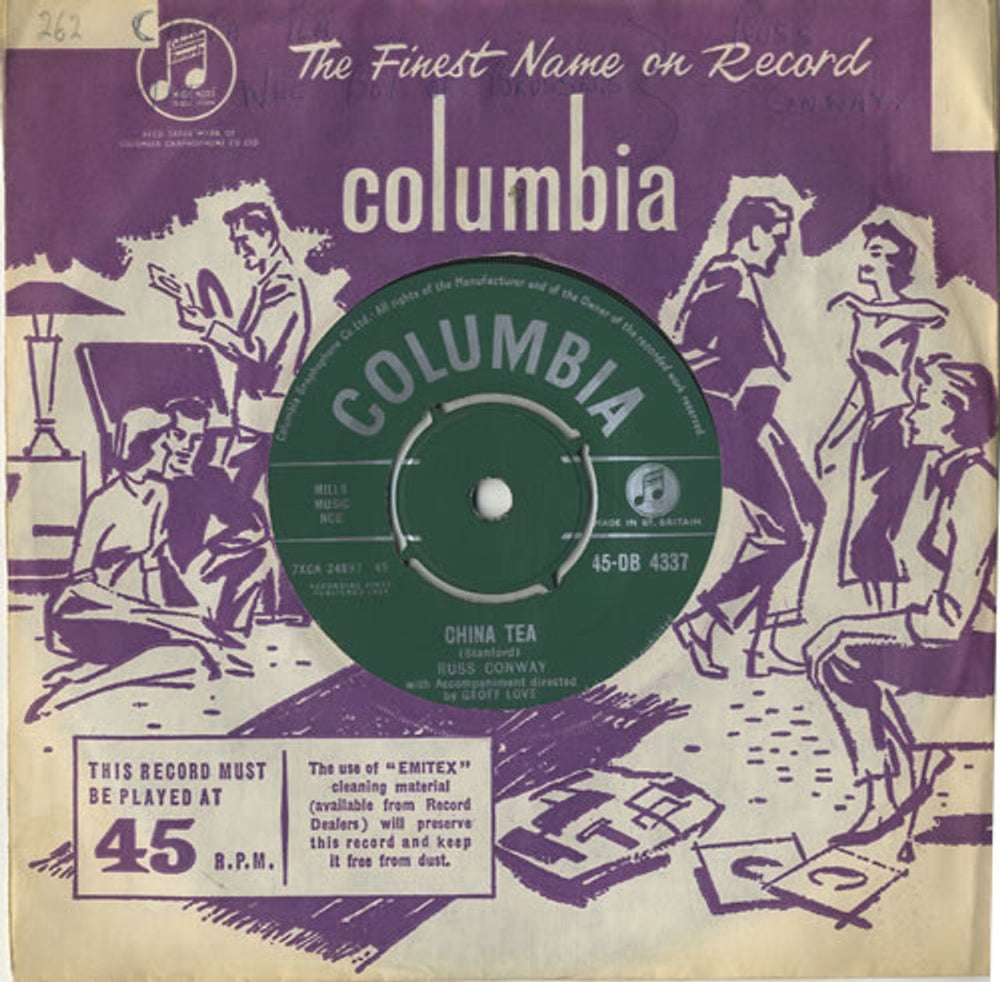 Russ Conway China Tea UK 7" vinyl single (7 inch record / 45) 45-DB4337