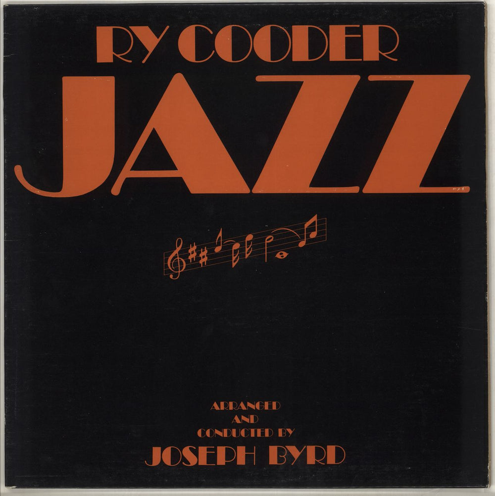 Ry Cooder Jazz US vinyl LP album (LP record) BSK3197