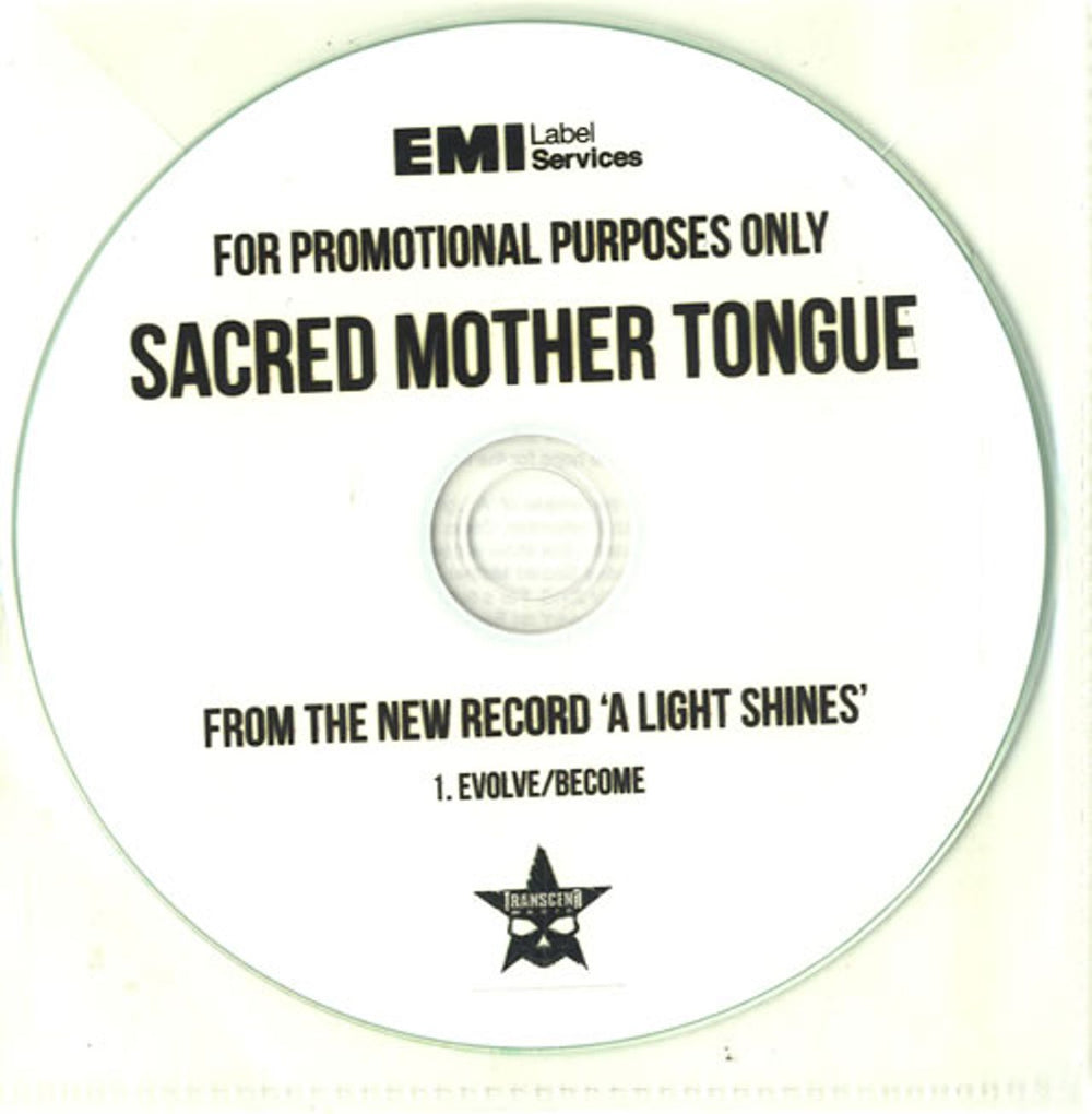 Sacred Mother Tongue Evolve/Become UK Promo CD-R acetate CD-R