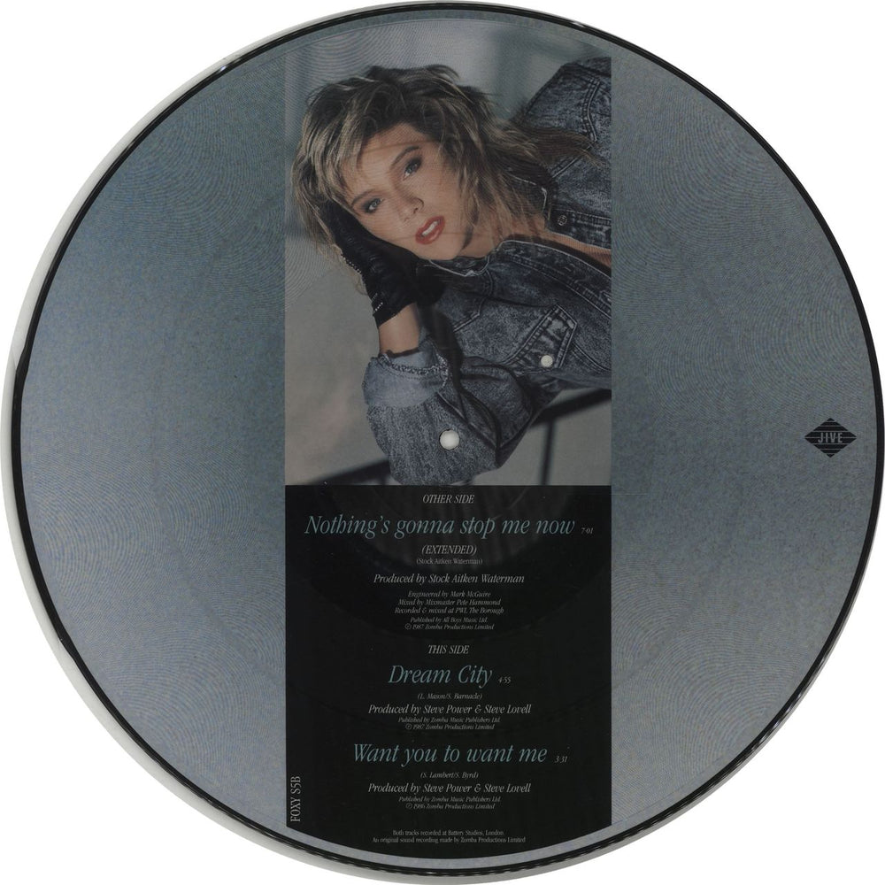 Samantha Fox Nothing's Gonna Stop Me Now UK 12" vinyl picture disc (12 inch picture record) FOX2PNO46194