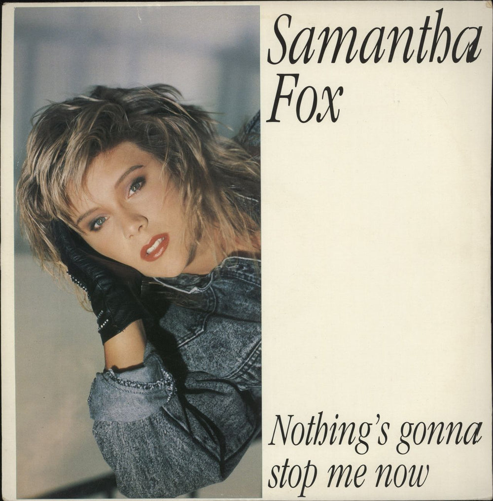 Samantha Fox Nothing's Gonna Stop Me Now UK 12" vinyl single (12 inch record / Maxi-single) FOXYT5