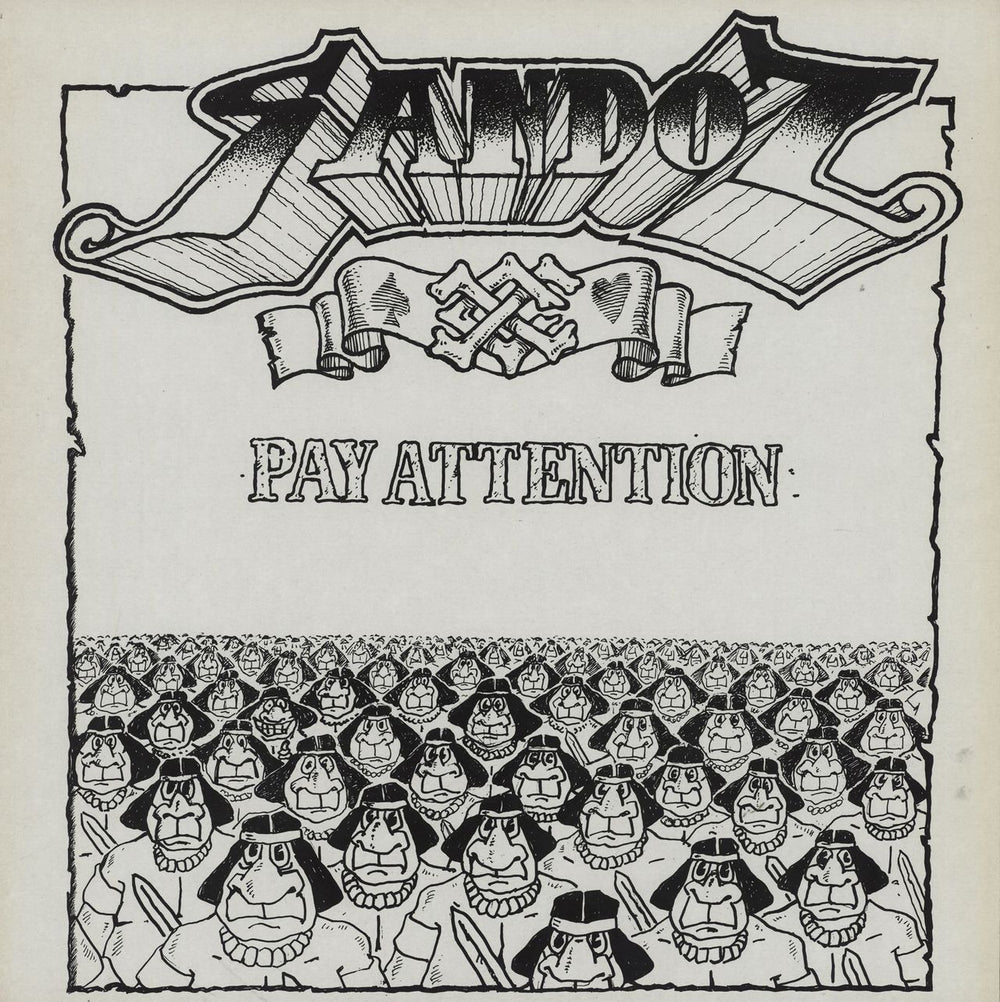 Sandoz [Rock] Pay Attention UK vinyl LP album (LP record) ENT004