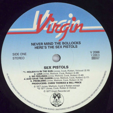 Sex Pistols Never Mind The Bollocks - 30th Anniversary UK vinyl LP album (LP record) SEXLPNE674733