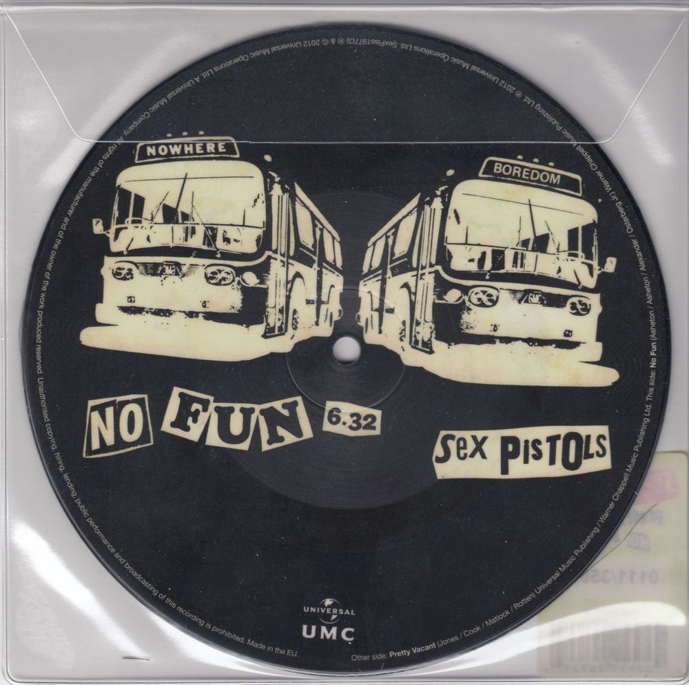 Sex Pistols Pretty Vacant UK 7" vinyl picture disc (7 inch picture disc single) SEX7PPR577594