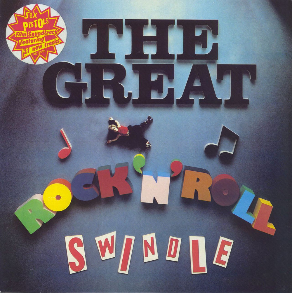 Sex Pistols The Great Rock 'N' Roll Swindle + Insert & Stickers UK 2-LP vinyl record set (Double LP Album) VD2510