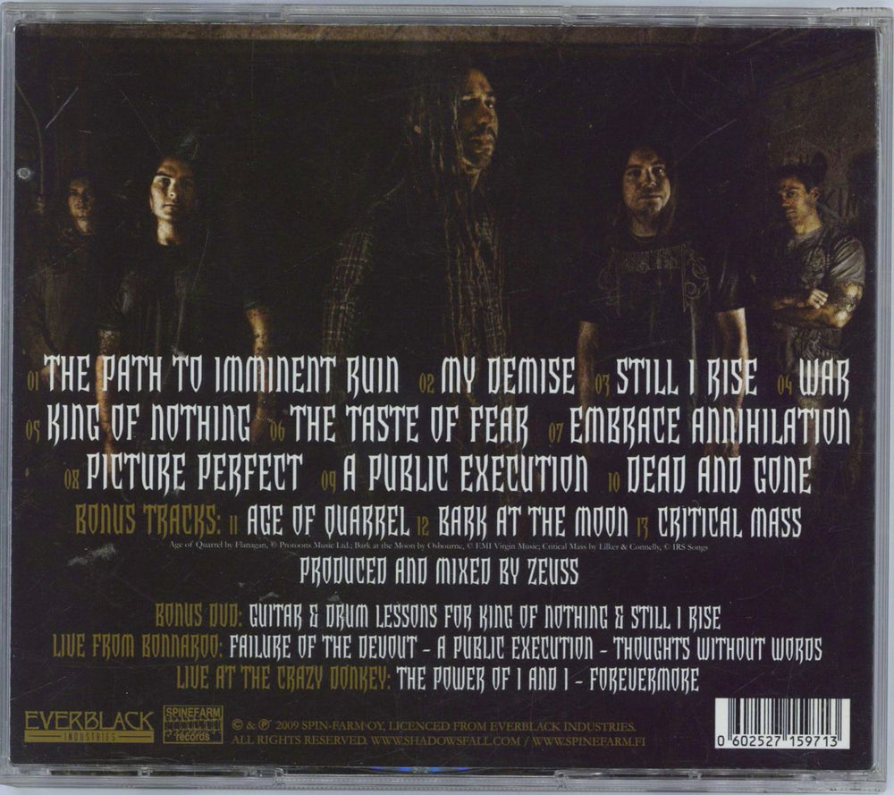 Shadows Fall Retribution German 2-disc CD/DVD set 602527159713