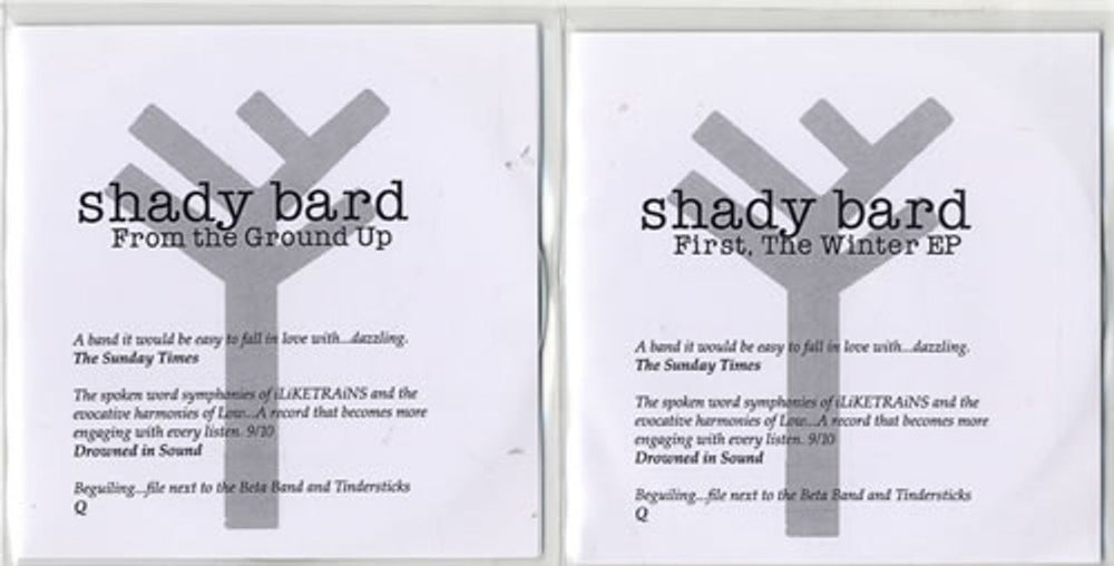 Shady Bard From The Ground Up/First The Winter Set UK Promo CD-R acetate CDR-ACETATE