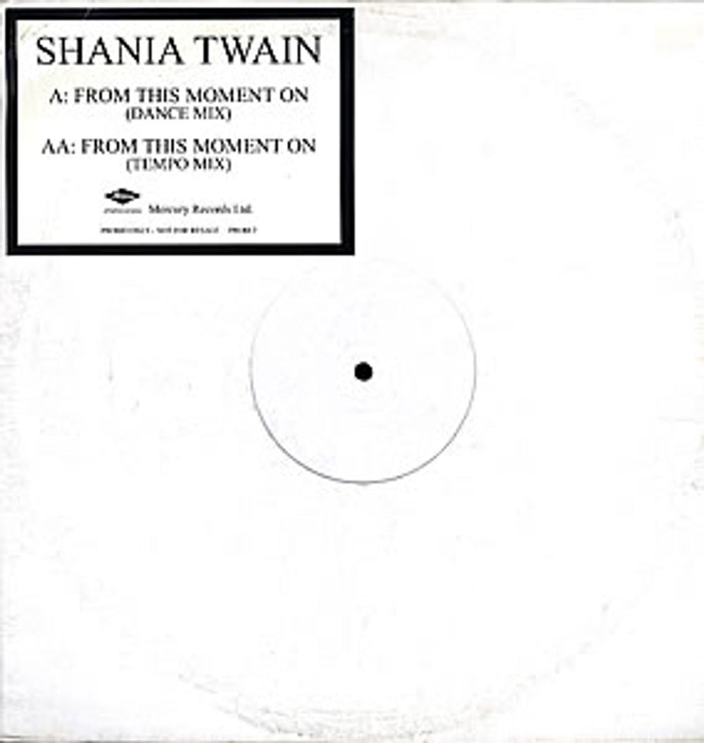 Shania Twain From This Moment On UK Promo 12" vinyl single (12 inch record / Maxi-single) PROM2