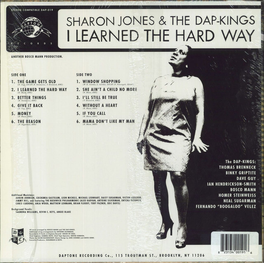 Sharon Jones & The Dap-Kings I Learned The Hard Way + Hype Stickered Shrink US vinyl LP album (LP record) 823134001916