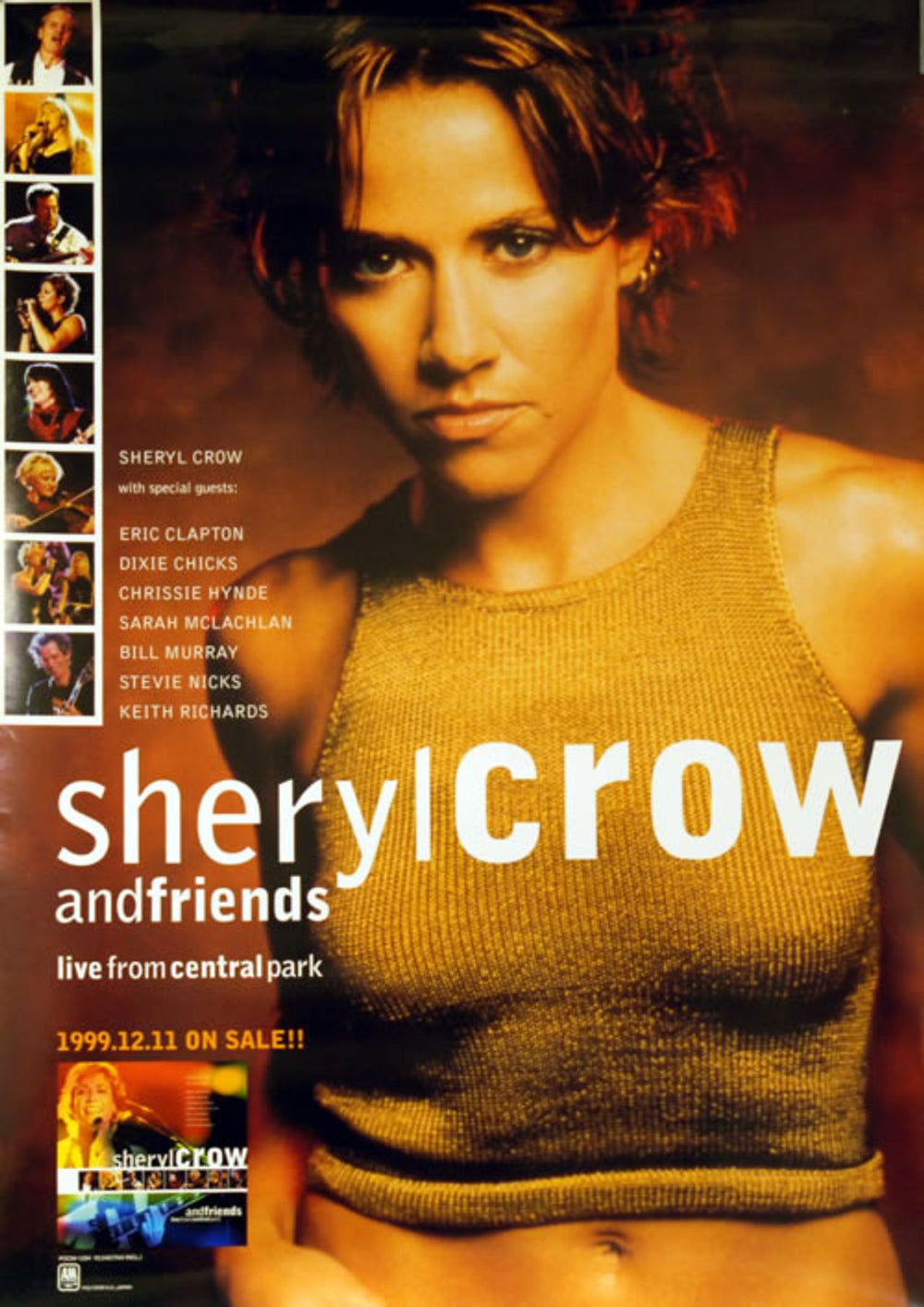 Sheryl Crow Live From Central Park Japanese Promo poster 20 X 28.5