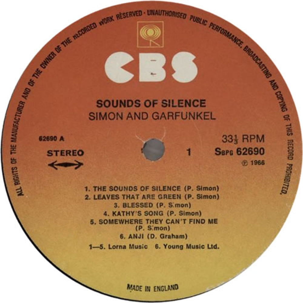 Simon & Garfunkel Sounds Of Silence - 4th UK vinyl LP album (LP record) SGFLPSO299480