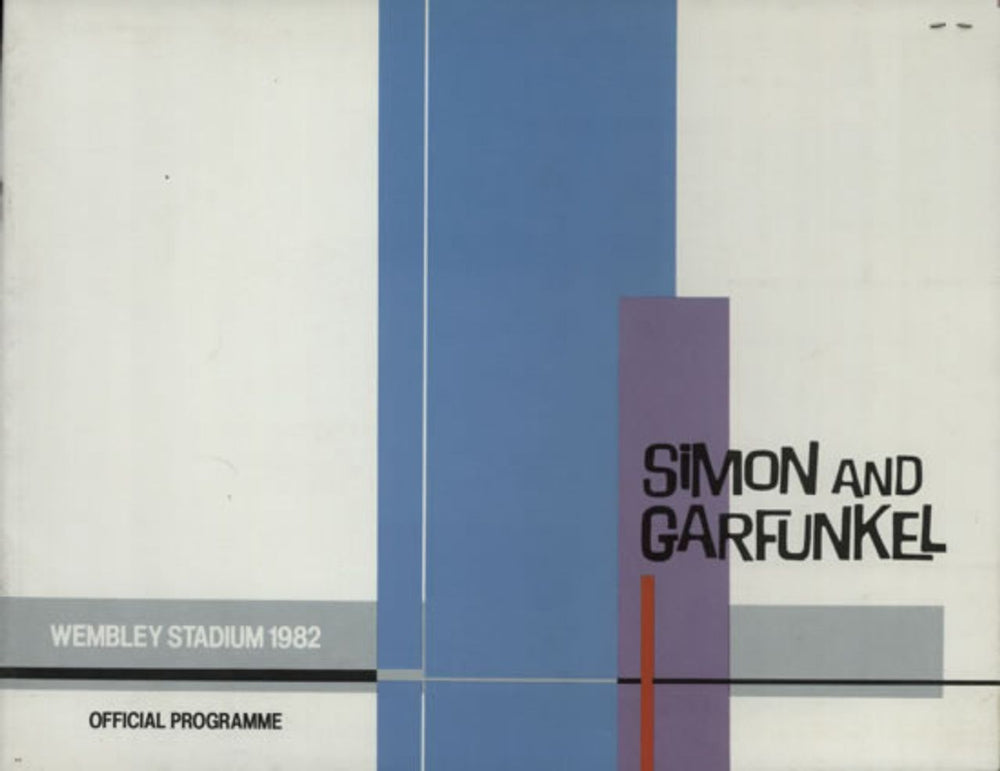 Simon & Garfunkel Wembley Stadium 1982 + Ticket Stubb UK tour programme TOUR PROGRAMME