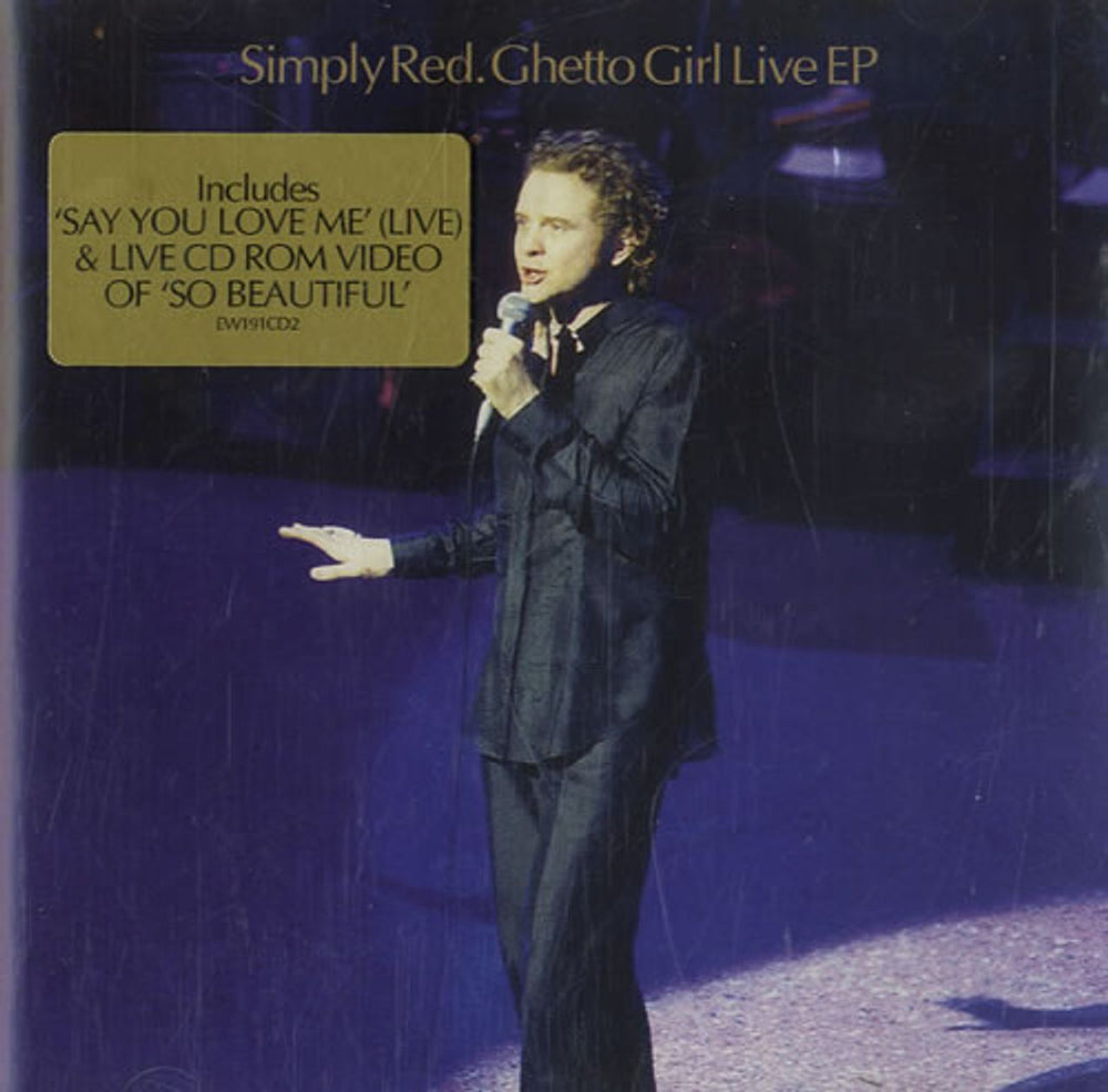 Simply Red Ghetto Girl Live EP UK CD single (CD5 / 5") EW191CD2