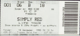 Simply Red Life + stub UK tour programme REDTRLI210926