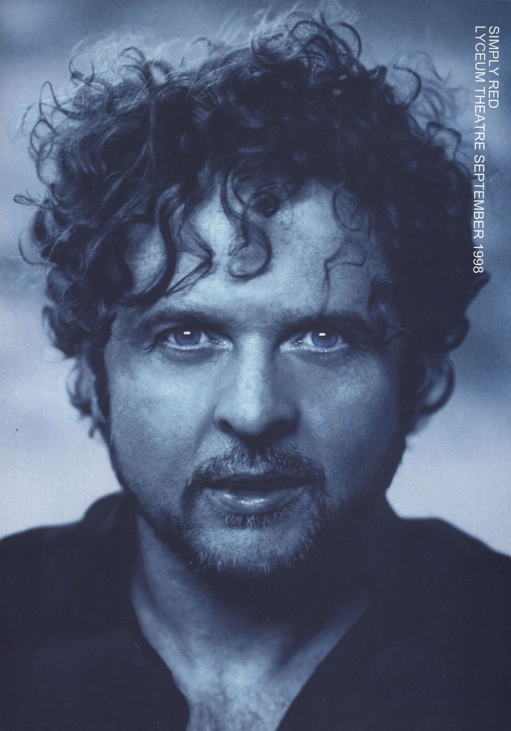 Simply Red Lyceum Theatre 1998 + ticket stub UK tour programme TOUR PROGRAMME